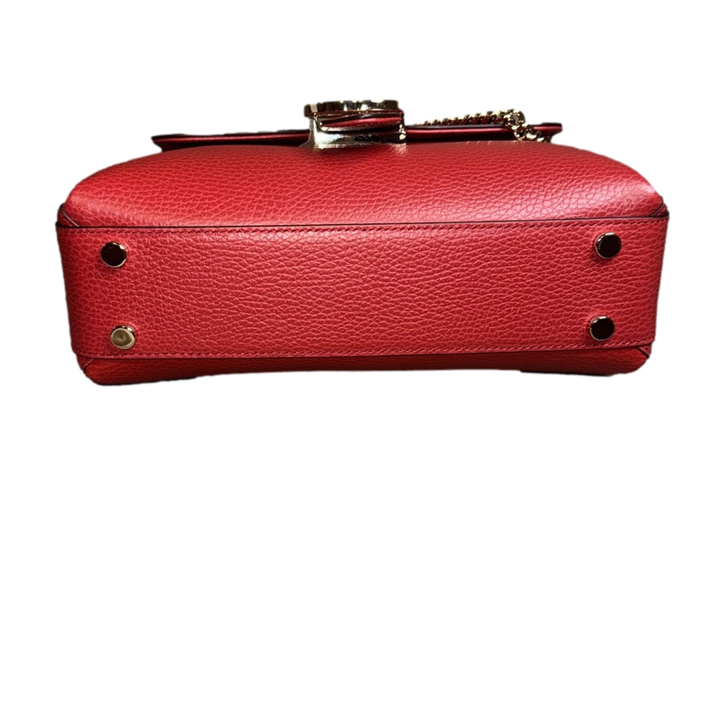 Gucci  Interlocking Red Leather Shoulder Bag NWOT - Picture 5 of 8